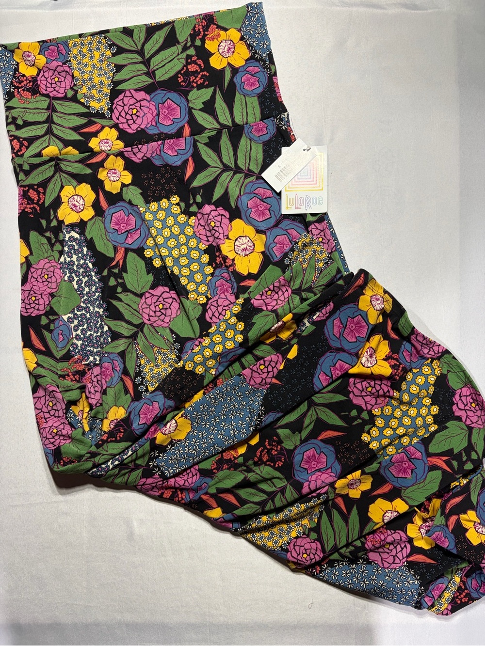 LuLaRoe Women's Small Black Floral High-Waist Maxi Long Flowy Skirt